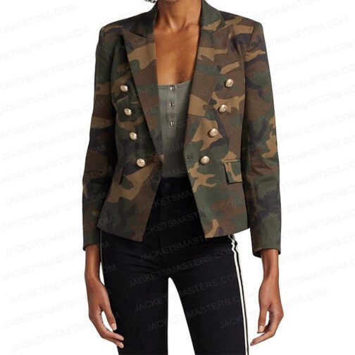 Rachel Hilson Love Victor Camo Blazer - Image 5