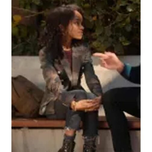 Rachel Hilson Love Victor Camo Blazer - Image 8
