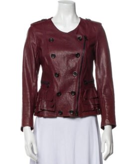 Nashville S02 Connie Britton Burgundy Leather Jacket