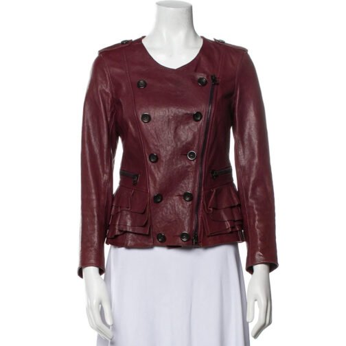 Nashville S02 Connie Britton Burgundy Leather Jacket