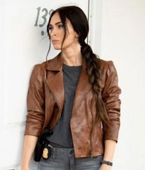 Rebecca Lombardi Midnight in the Switchgrass Biker Brown Jacket - Image 3