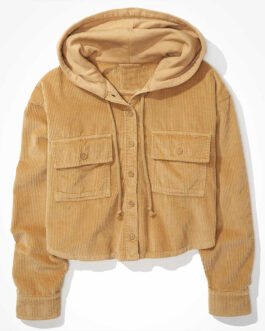Thailey Roberge Reginald The Vampire Cropped Corduroy Hooded Jacket