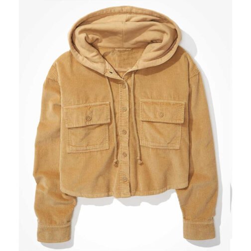 Thailey Roberge Reginald The Vampire Cropped Corduroy Hooded Jacket