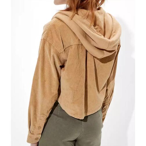Thailey Roberge Reginald The Vampire Cropped Corduroy Hooded Jacket - Image 5