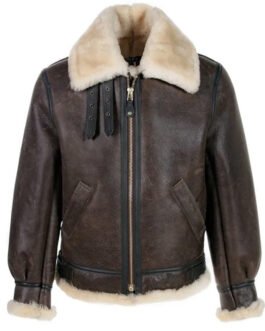Leon Kennedy Resident Evil 4 Remake Shearling Jacket