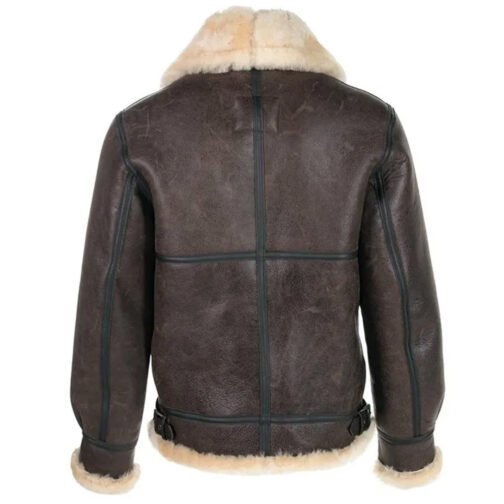 Leon Kennedy Resident Evil 4 Remake Shearling Jacket - Image 3