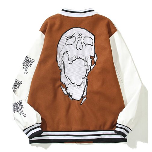Revenge Autumn Skeleton Varsity Jacket - Image 6