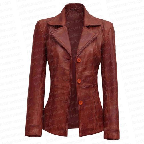 Rhea Ripley WWE Brown Leather Jacket