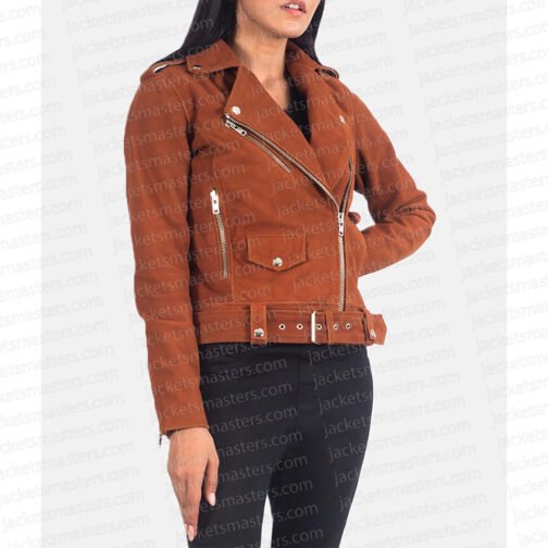 Riverdale Season 6 Erinn Westbrook Brown Suede Jacket - Image 5