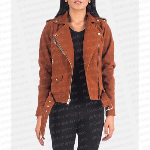 Riverdale Season 6 Erinn Westbrook Brown Suede Jacket - Image 3