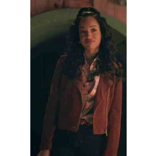 Riverdale Season 6 Erinn Westbrook Brown Suede Jacket - Image 7