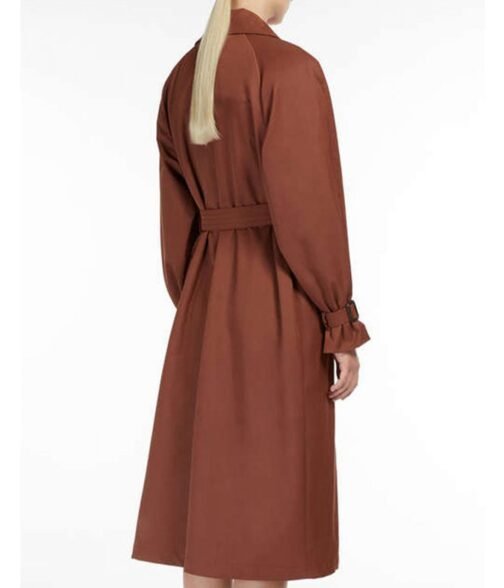 Rules of The Game Maxine Peake Brown Double Breasted Coat - Image 3