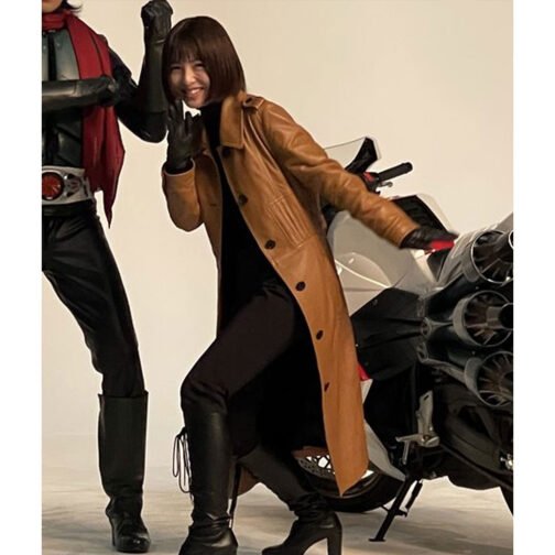 Shin Kamen Rider Minami Hamabe Leather Coat - Image 11