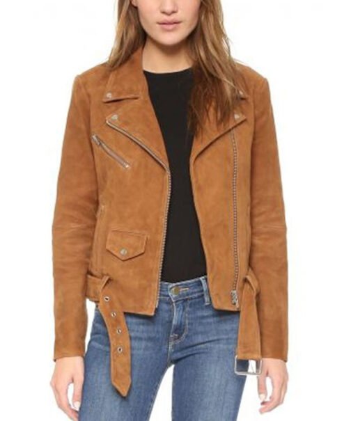 Michelle Morgan Heartland Season 14 Suede Leather Jacket