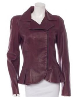 Suits Katherine Heigl Peplum Leather Jacket