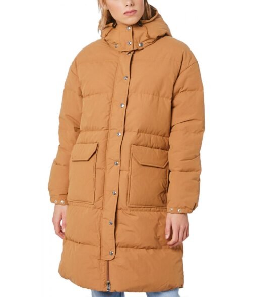 God’s Country Thandiwe Newton Puffer Brown Coat