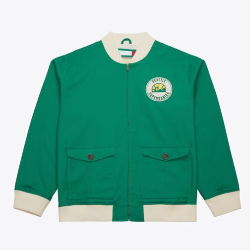 Seattle Supersonics Kelly Green Cotton Twill Jacket