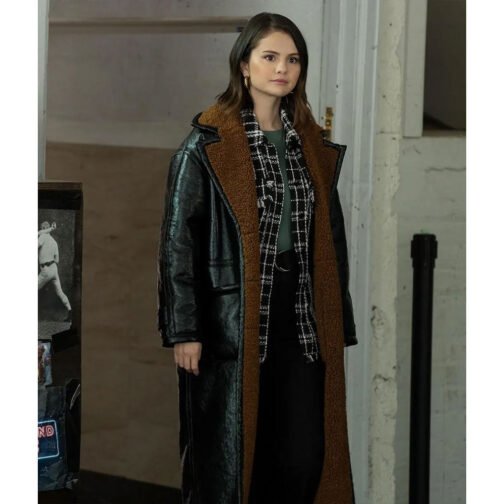 Selena Gomez Only Murders in the Building Shearling Leather Coat - Image 2