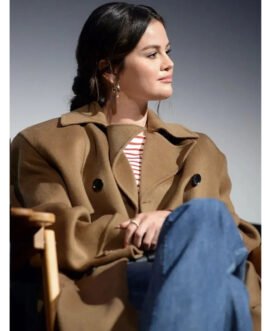 Selena Gomez Brown Trench Coat