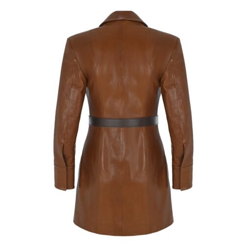 Selling Sunset Mary Fitzgerald Bonnet Leather Coat - Image 3