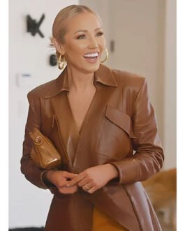 Selling Sunset Mary Fitzgerald Bonnet Leather Coat