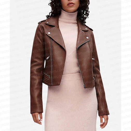 Fire Country Diane Farr Brown Leather Jacket