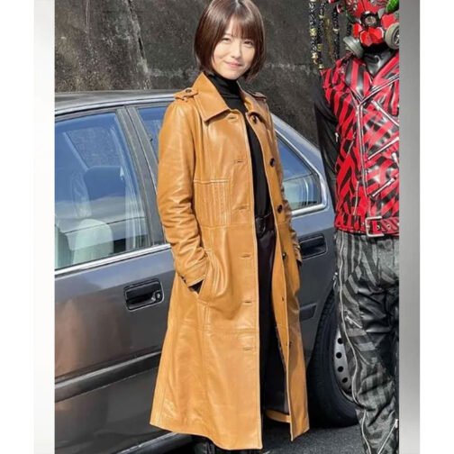 Shin Kamen Rider Minami Hamabe Leather Coat - Image 2