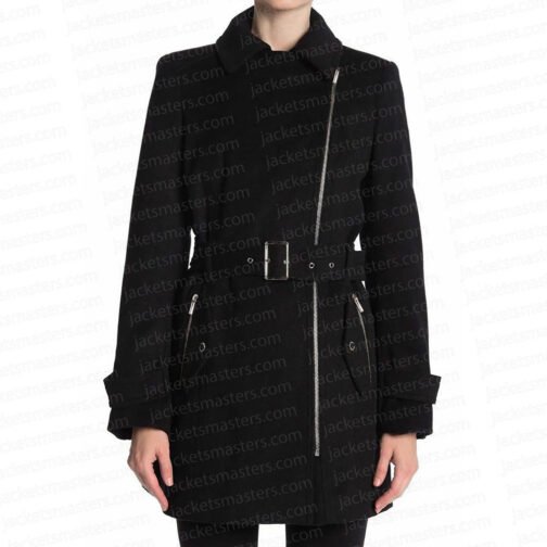 Tasya Teles Shoresy Black Coat - Image 4