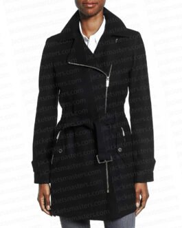Tasya Teles Shoresy Black Coat