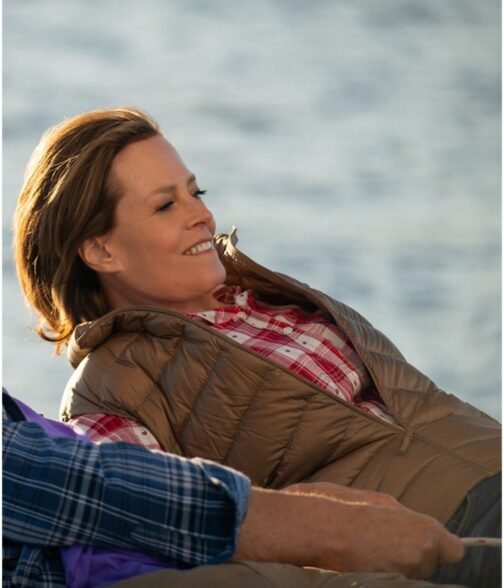 The Good House Sigourney Weaver Puffer Brown Vest - Image 4