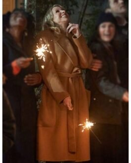 Lucy Punch Silent Night Brown Wool Coat