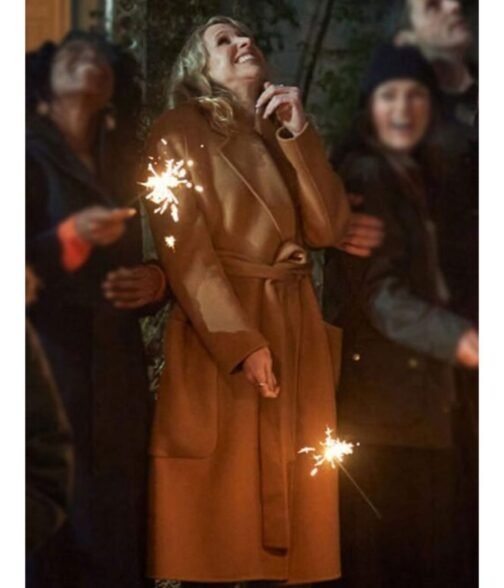 Lucy Punch Silent Night Brown Wool Coat - Image 2