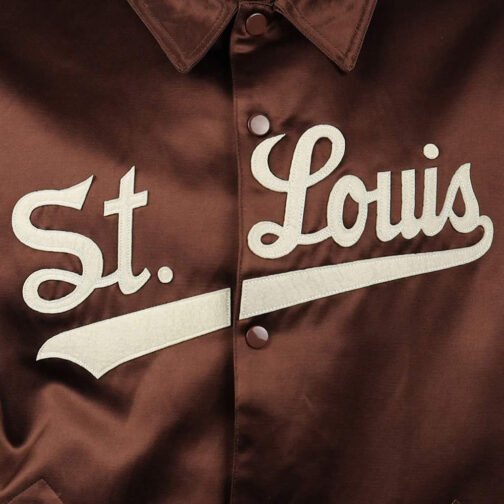 St. Louis Browns 1952 Brown Satin Windbreaker - Image 6