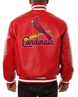 Varsity St. Louis Cardinals Red Leather Jacket