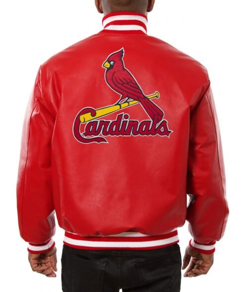 Varsity St. Louis Cardinals Red Leather Jacket - Image 2