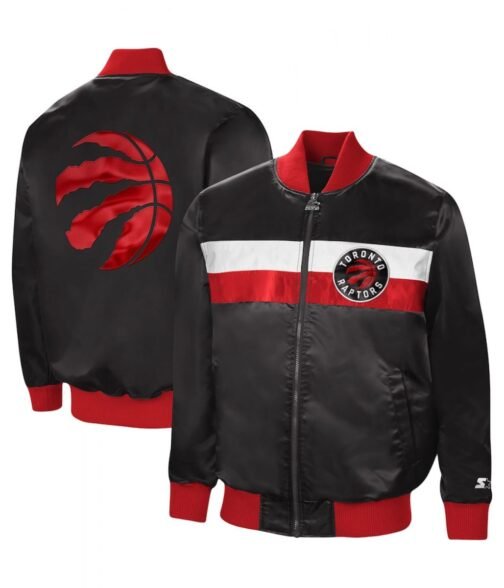 Starter Toronto Raptors Black Bomber Jacket - Image 3