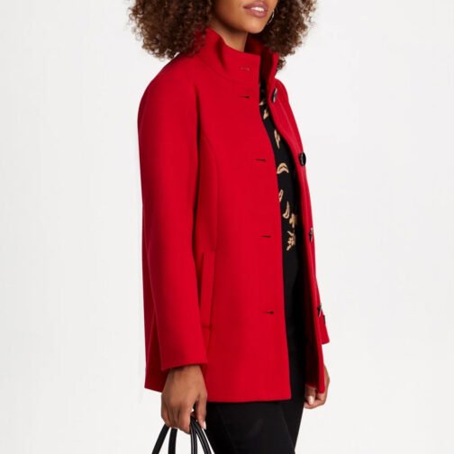 Women’s Stretch Red Wool Jacket - Image 5