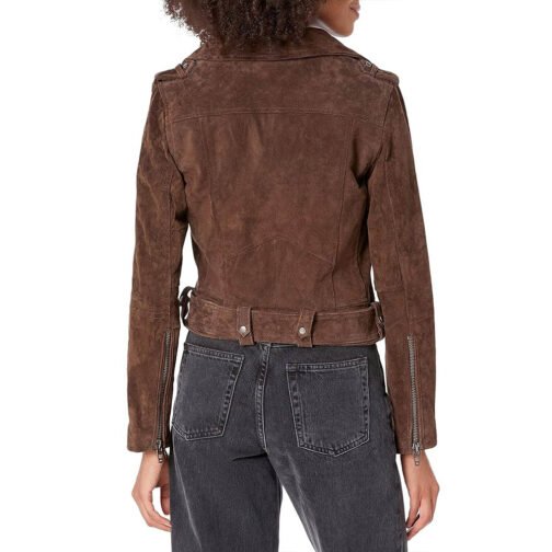 Stumptown Monica Barbaro Brown Suede Jacket - Image 3