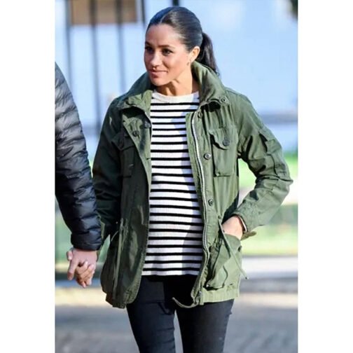 Meghan Markle Suits Green Field Jacket - Image 6