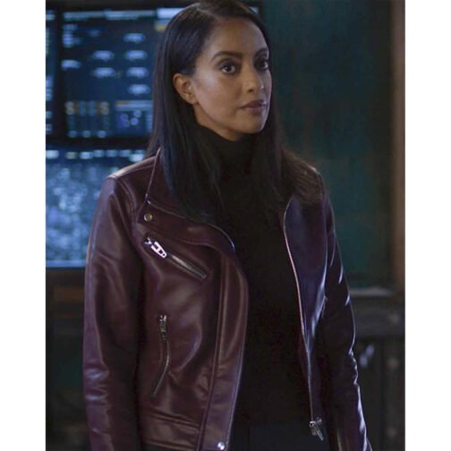 Supergirl Season 6 Azie Tesfai Leather Jacket - Image 2