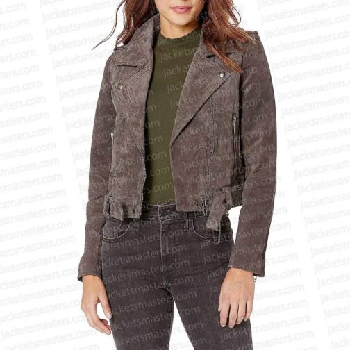 Superman and Lois Elizabeth Tulloch Brown Suede Jacket - Image 4