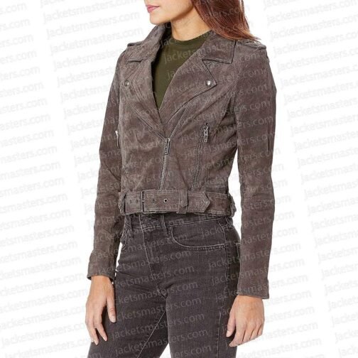 Superman and Lois Elizabeth Tulloch Brown Suede Jacket - Image 5