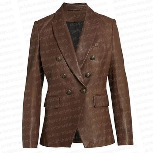 Law & Order Svu Mariska Hargitay Leather Jacket - Image 6