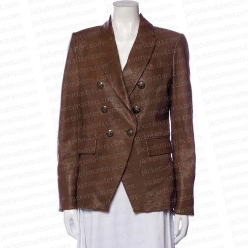Law & Order Svu Mariska Hargitay Leather Jacket - Image 3