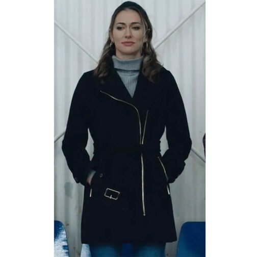 Tasya Teles Shoresy Black Coat - Image 2