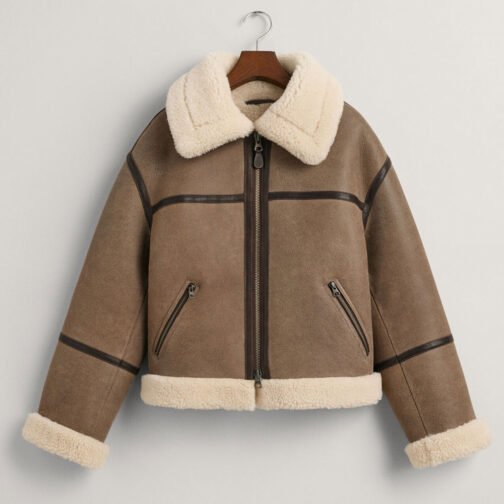 Taylor Swift Shearling Brown Leather Jacket - Image 4