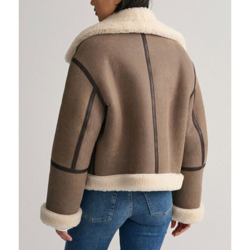 Taylor Swift Shearling Brown Leather Jacket - Image 3