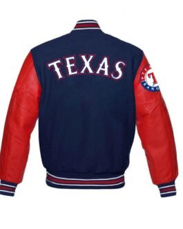 Texas Rangers MLB Red and Blue Varsity Jacket