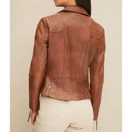 Jojo Fletcher The Bachelorette Season 12 Brown Leather Jacket - Image 3