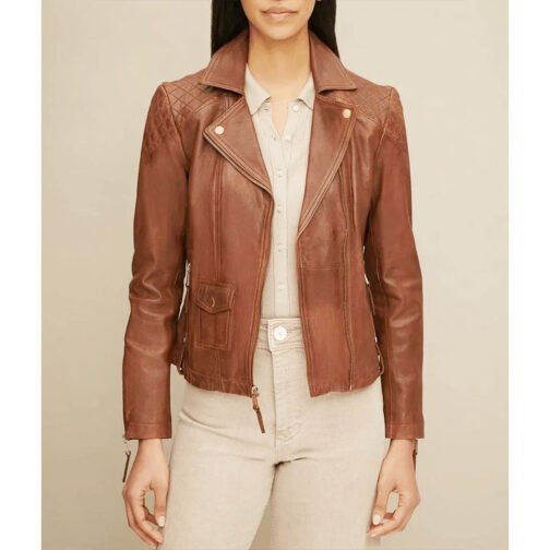 Jojo Fletcher The Bachelorette Season 12 Brown Leather Jacket - Image 4
